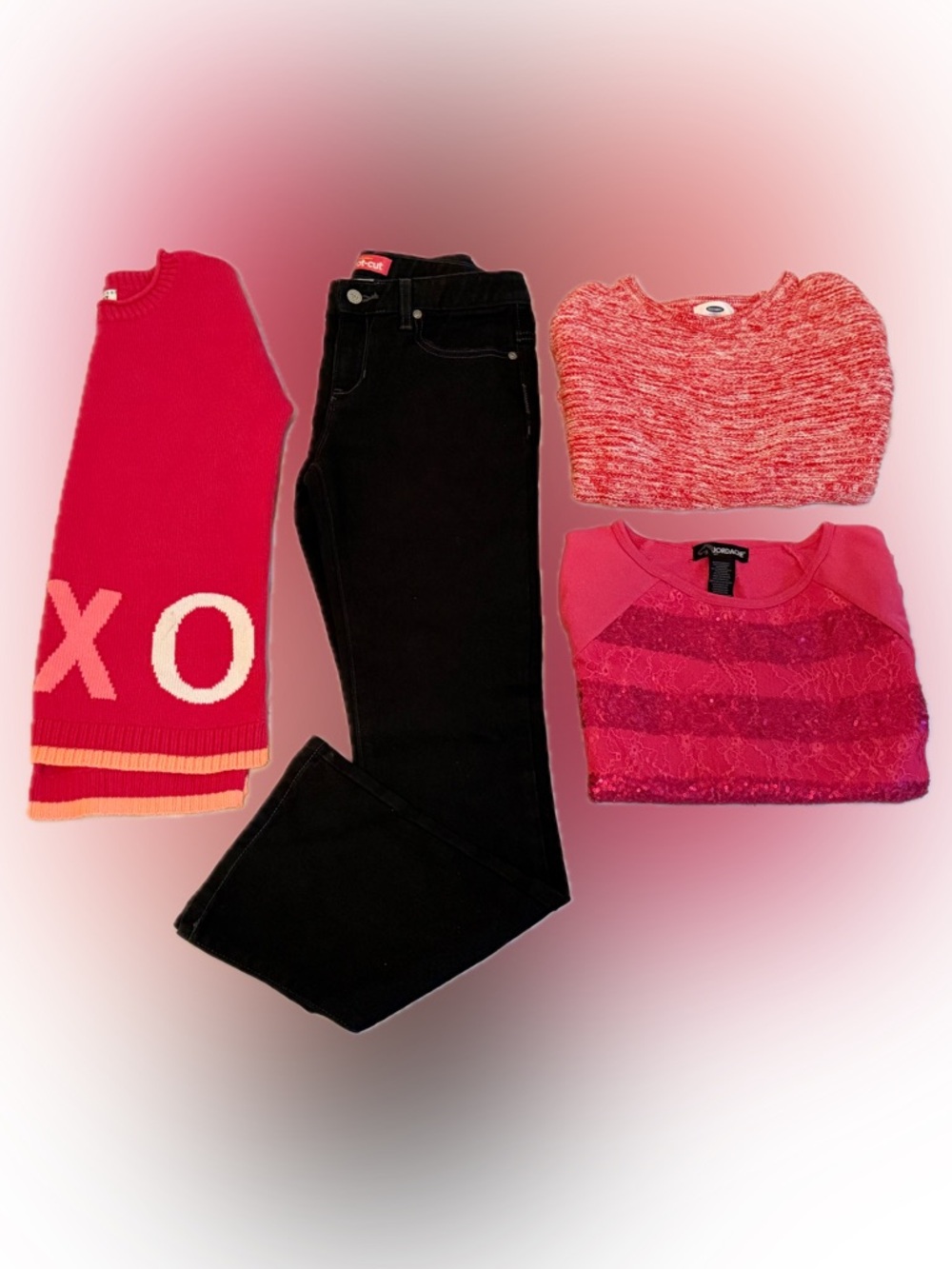 Set of 4 Girls 14/16 Cloths~ 1 Pair of Jeans, & 3 Sweaters.